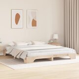  Krevetna konstrukcija Prirodna 200 x 200 cm Čvrsto borovo drvo | shoptok.hr