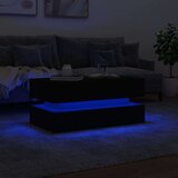 vidaXL Klubska mizica z LED lučkami črna 90x50x40 cm | Shoptok.si