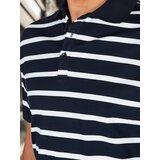 DStreet Koszulka męska polo w paski niebieska | Shoptok.si