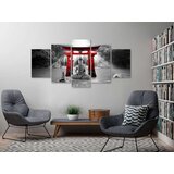  Slika - Buddha Smile (5 Parts) Wide Red 100x50 | shoptok.hr