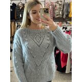 By o la la Grey openwork sweater Cijene