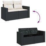  10-dijelni set vrtnih sofa s jastucima crni od poliratana | shoptok.hr