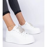 Gemre White women's sneakers adorned with a zircon bear Karrot | shoptok.hr