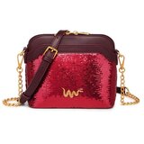 Vuch Crossbody torba Fossy Sequin Mini Wine, 17 x 20 cm Slike
