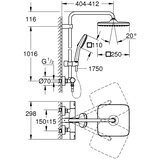 Grohe 266962431 Vitalio Comfort 250 termostatska armatura s tuš setom | Shoptok.si