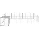  Pasji boks srebrn 19,36 m² jeklo, (20799024) | Shoptok.si