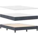 vidaXL Vzmetnica z okvirjem v temno sivi barvi 140x200 cm iz žameta | Shoptok.si