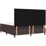 vidaXL Krevet s box springom s madracem i klupom tamnosmeđa 180x200 cm tkanina | shoptok.hr