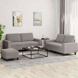  3-dijelni set sofa smeđesivi od tkanine Cijene