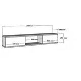 Hanah home TV komoda Aredam, 150x25,6x29,6 cm, antracit | Eponuda.ba