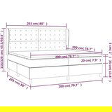  Box spring postelja z vzmetnico bela 200x200 cm umetno usnje, (20761303) | Shoptok.si