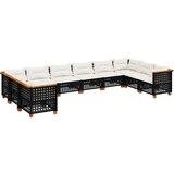  The Living Store Vrtna sedežna garnitura 10-delna z blazinami črn poli ratan - Vrtna Sedežna Garniture, (21455045) | Shoptok.si