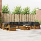  Set vanjskih sofa 10 kom. Prirodna i antracit 79 x 79 x 37 cm | shoptok.hr