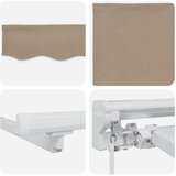  Ručni okvir tende s LED-ima Bež i Bijela 5 × 3,5 m | shoptok.hr