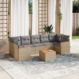  8-dijelni set vrtnih sofa s jastucima bež od poliratana | shoptok.hr