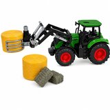  Agricultural Set Tractor with Bale Grabber Agricultural Trailer Hay 1:24 | Shoptok.si