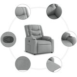  Naslonjač na podizanje od tkanine svjetlosivi | shoptok.hr