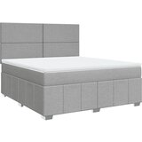 vidaXL Box spring postelja z vzmetnico svetlo siva 180x200 cm blago, (21305391) | Shoptok.si