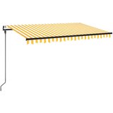 Tenda na automatsko uvlačenje 450 x 300 cm žuto-bijela | shoptok.hr