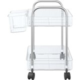 Kolica za pohranu 2 nivoa prozirna 37x28x43 5 cm akril | shoptok.hr