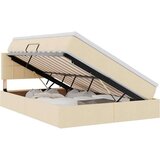  Krevet s prostorom za pohranu s LED-om Krema 140 x 190 cm | shoptok.hr