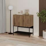 Marckeric Crni/u prirodnoj boji ormarić u dekoru hrasta 80x90x40 cm Amira – | shoptok.hr