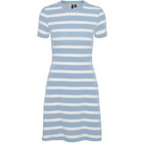 Vero Moda Obleka svetlo modra / bela | Shoptok.si