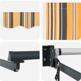 vidaXL Avtomatska Retraktibilna Tenda Črtasta 450x300 cm | Shoptok.si