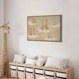  Slika - Love - Colorful Giraffes Floating on Clouds Among Hearts and Stars 120x80 U prirodnom drvenom okviru | shoptok.hr