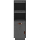  Visoka komoda siva 34 x 40 x 108,5 cm od masivne borovine | shoptok.hr