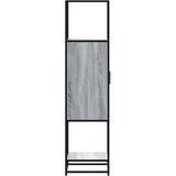 vidaXL Visoka omara siva sonoma 35,5x35x139 cm inž. les in kovina | Shoptok.si