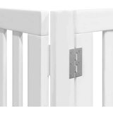 vidaXL Ograda za pse z vrati zložljiva 10 panelov bela 800 cm les | Shoptok.si