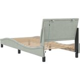  Okvir kreveta s LED-om bez madraca Hanko svjetlosivi 90x200 cm baršunasti | shoptok.hr