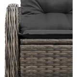  Vrtni kauč s jastukom Siva 121 x 62 x 69cm poliratan | shoptok.hr