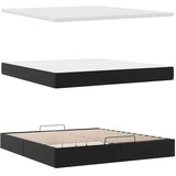  Otomanski okvir kreveta s madracem crni 160x200cm umjetna koža | shoptok.hr