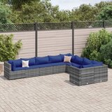 vidaXL 9-dijelni set vrtnih sofa od poliratana s jastucima sivi | shoptok.hr