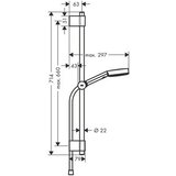 Hansgrohe set za tuš mješalica ručica tuša pulsify blend set s kliznom šipkom i crijevom | shoptok.hr