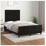  Za krevet s uzglavljem crni 120 x 200 cm baršunasti | shoptok.hr
