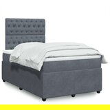  Krevet box spring s madracem tamnosivi 120 x 190 cm baršun | shoptok.hr