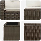  Set sofe 6 kom. Smeđa i krem bijela Poli Rattan i čelik | shoptok.hr