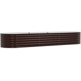 vidaXL Dvignjeno Vrtno Ležišče Rjava Pocinkano jeklo 320 x 80 x 44 cm | Shoptok.si