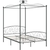  Okvir za krevet s nadstrešnicom sivi metalni 120 x 200 cm | shoptok.hr