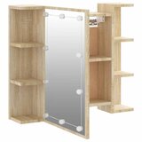 Ormarić s ogledalom LED boja hrasta sonome 70 x 16,5 x 60 cm | shoptok.hr
