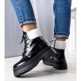 Gemre Black insulated ankle boots with sheepskin Bryas | Shoptok.si