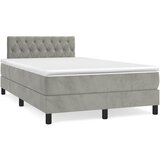  box spring s madracem LED svjetlosivi 120x190 cm tkanina | shoptok.hr