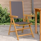 Maison Chic Vrtni Stoli - Stol za vrt 2 kosa antracit trden akacijev les in blago JS491, (21877284) | Shoptok.si