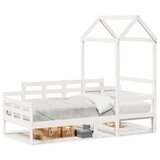 vidaXL Dnevni krevet s krovom bijeli 90 x 190 cm od masivne borovine | shoptok.hr