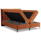 Makamii Boxspring postelja s prostorom za shranjevanje 180x200 cm v barvi terakote Mikana – | Shoptok.si