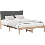  Okvir kreveta smeđe i tamnosivo 150 x 200 cm Masivna borovina | Eponuda.com
