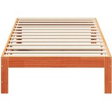 vidaXL Posteljni okvir brez vzmetnice rjava 80x200 cm trdna borovina | Shoptok.si